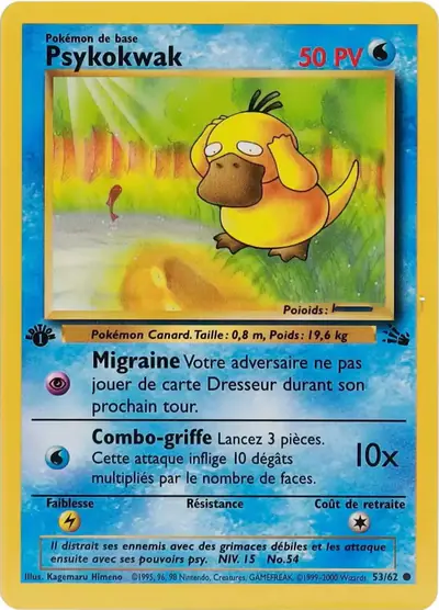 Image de la carte Pokemon Psykokwak (Édition 1) 53/62