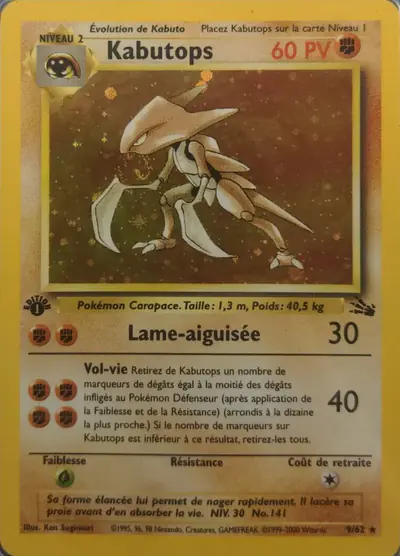 Image de la carte Pokemon Kabutops (Édition 1) 9/62
