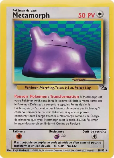 Image de la carte Pokemon Metamorph 18/62