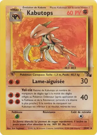Image de la carte Pokemon Kabutops 24/62