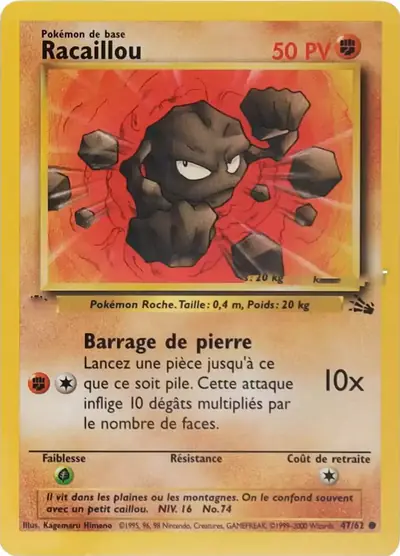 Image de la carte Pokemon Racaillou 47/62