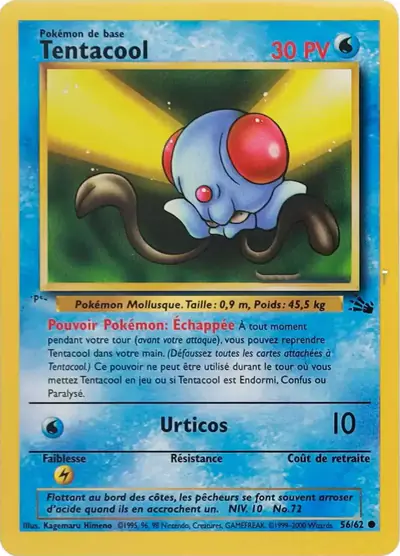 Image de la carte Pokemon Tentacool 56/62