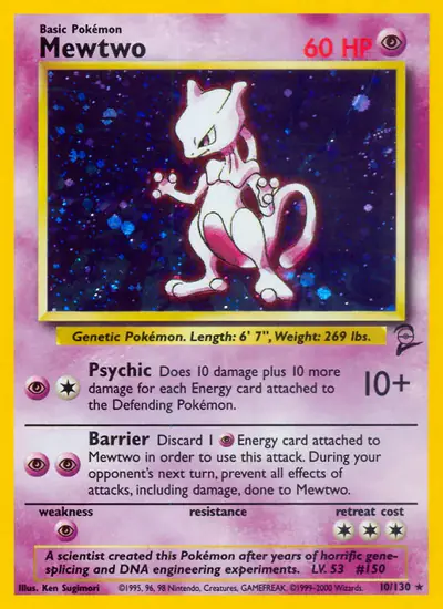 Image de la carte Pokemon Mewtwo 10/130
