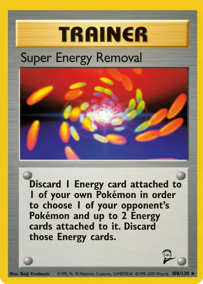 Carte Pokémon Super Energy Removal 108/130 — Base Set 2