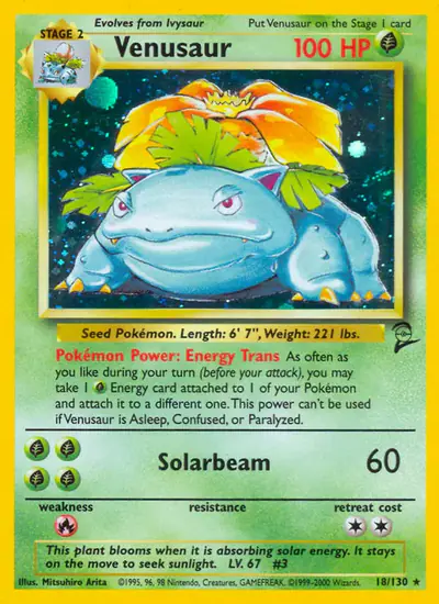 Image de la carte Pokemon Venusaur 18/130