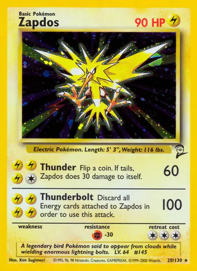 Image de la carte Pokemon Zapdos 20/130
