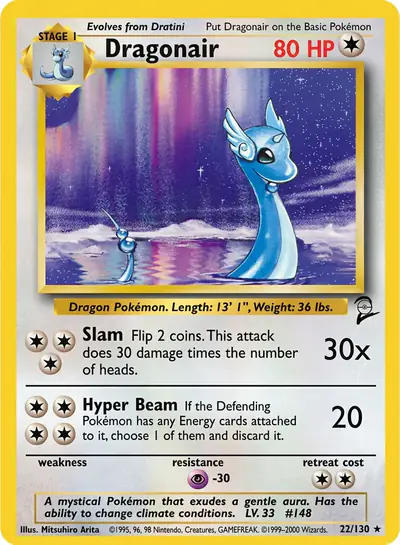 Carte Pokémon Dragonair 22/130 — Base Set 2