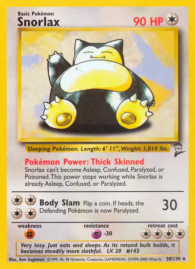 Image de la carte Pokemon Snorlax 30/130