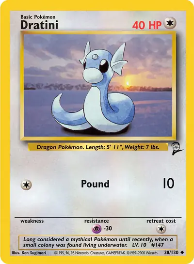 Carte Pokémon Dratini 38/130 — Base Set 2