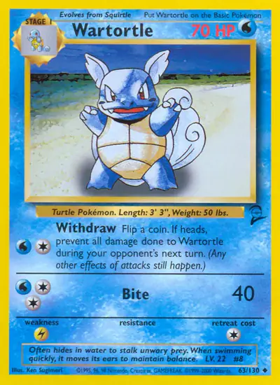 Image de la carte Pokemon Wartortle 63/130