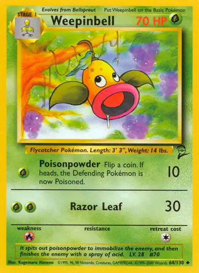 Image de la carte Pokemon Weepinbell 64/130