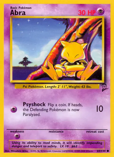 Image de la carte Pokemon Abra 65/130