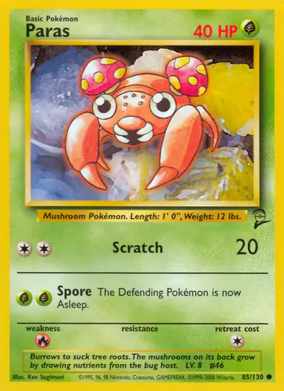 Image de la carte Pokemon Paras 85/130