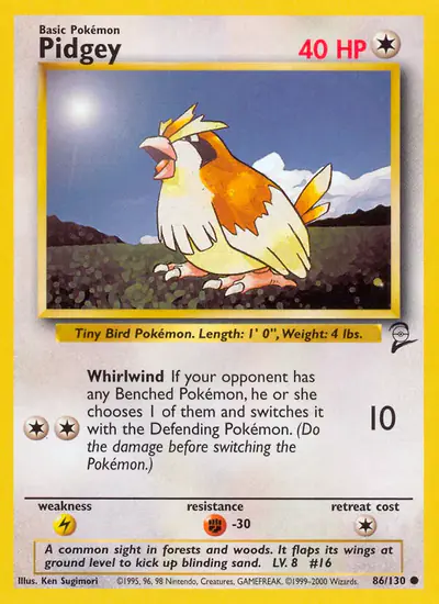 Image de la carte Pokemon Pidgey 86/130
