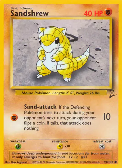 Image de la carte Pokemon Sandshrew 91/130