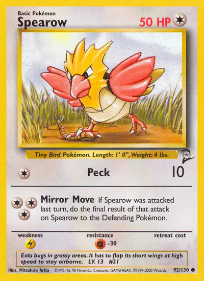 Image de la carte Pokemon Piafabec 92/130