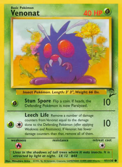 Image de la carte Pokemon Venonat 97/130