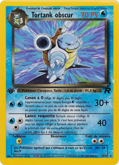 Image de la carte Pokemon Tortank Obscur (Édition 1) 20/82