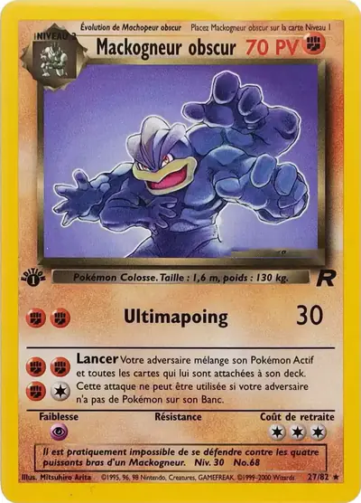 Image de la carte Pokemon Mackogneur Obscur (Édition 1) 27/82