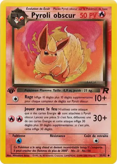 Image de la carte Pokemon Pyroli Obscur (Édition 1) 35/82