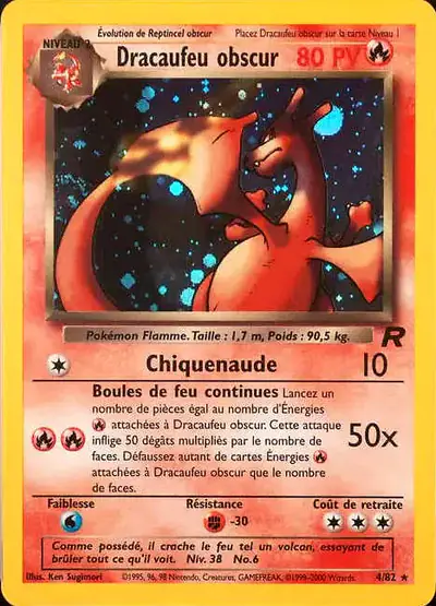 Image de la carte Pokemon Dracaufeu Obscur (Édition 1) 4/82