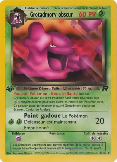 Image de la carte Pokemon Grotadmorv Obscur (Édition 1) 41/82