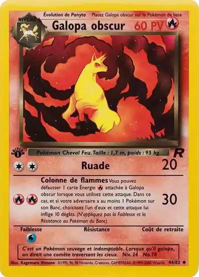 Image de la carte Pokemon Galopa Obscur (Édition 1) 44/82