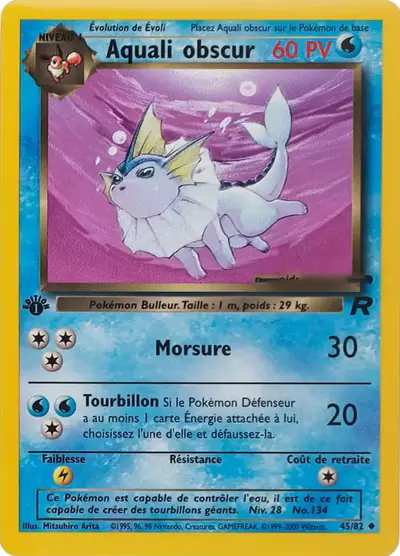 Image de la carte Pokemon Aquali Obscur (Édition 1) 45/82