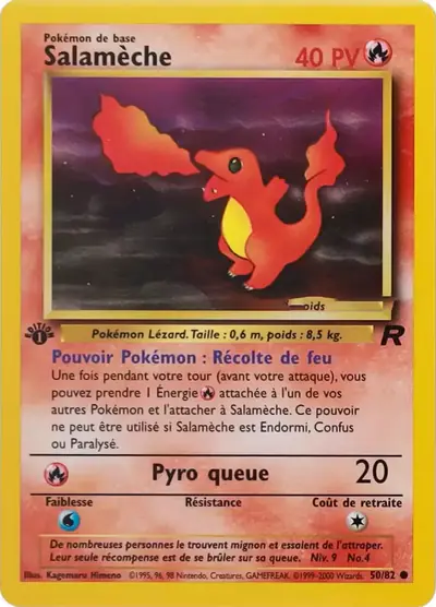 Image de la carte Pokemon Salamèche (Édition 1) 50/82