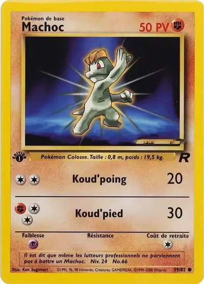 Image de la carte Pokemon Machoc (Édition 1) 59/82