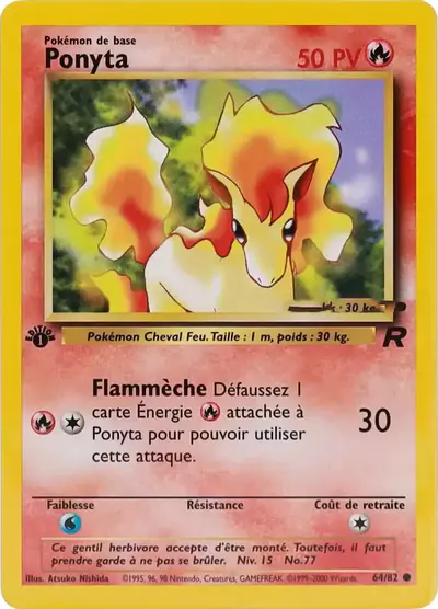 Image de la carte Pokemon Ponyta (Édition 1) 64/82