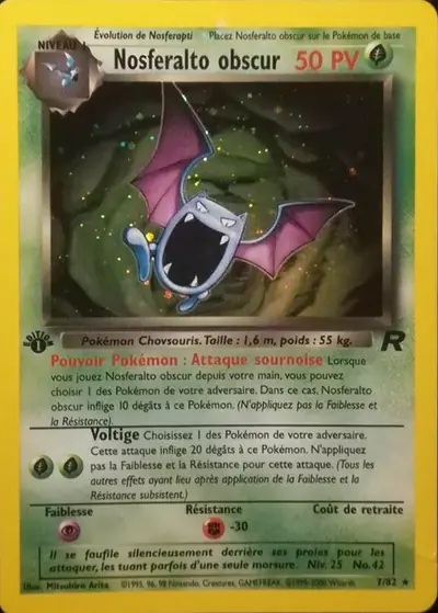 Image de la carte Pokemon Nosferalto Obscur (Édition 1) 7/82