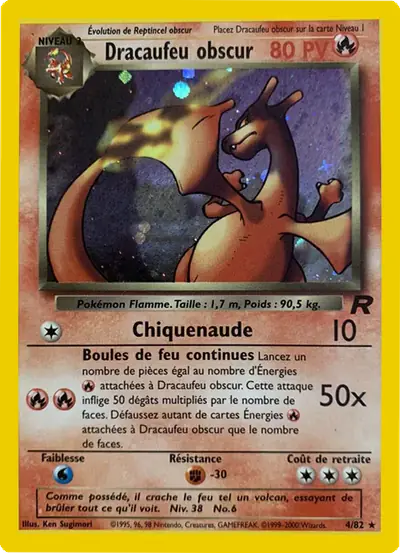 Image de la carte Pokemon Dracaufeu Obscur 4/82