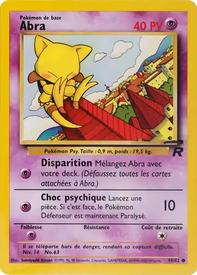 Image de la carte Pokemon Abra 49/82