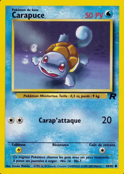 Image de la carte Pokemon Carapuce 68/82