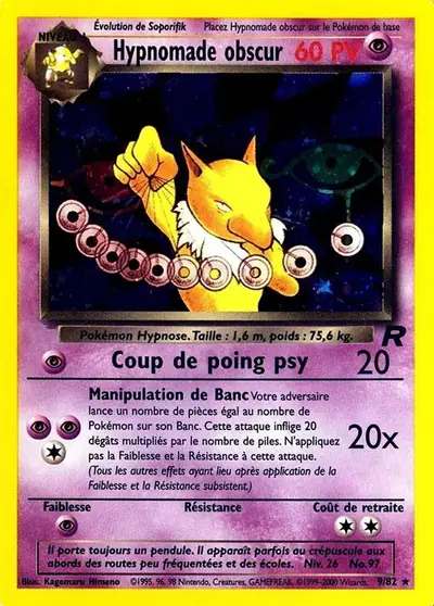 Image de la carte Pokemon Hypnomade Obscur 9/82