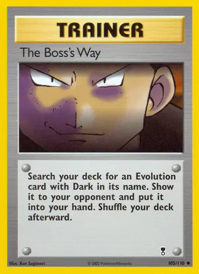 Image de la carte Pokemon The Boss's Way 105/110