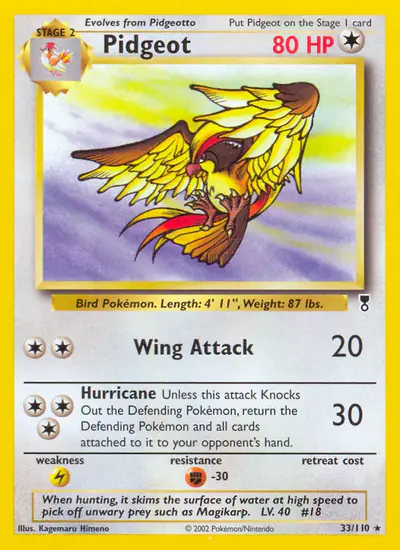Image de la carte Pokemon Pidgeot 33/110