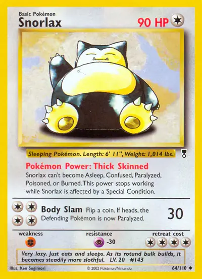 Image de la carte Pokemon Snorlax 64/110