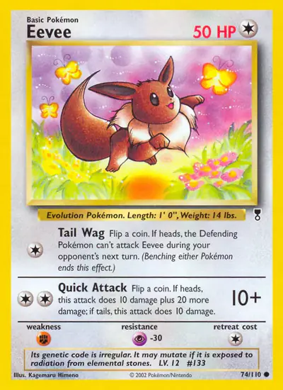 Image de la carte Pokemon Eevee 74/110