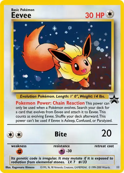 Carte Pokémon Eevee 11/53 — Wizards Black Star Promos