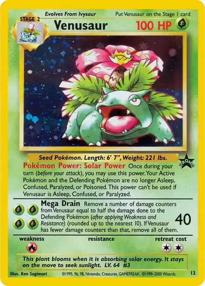Carte Pokémon Venusaur 13/53 — Wizards Black Star Promos