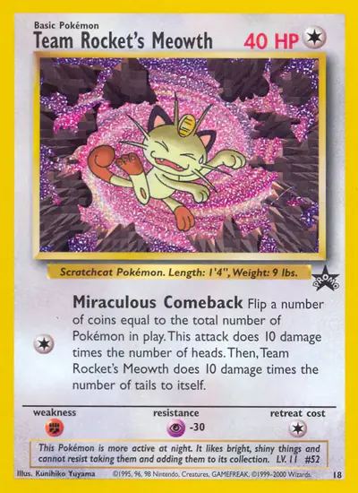 Image de la carte Pokemon Miaouss de Team Rocket 18/53