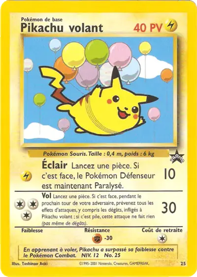 Image de la carte Pokemon Pikachu volant 25/53