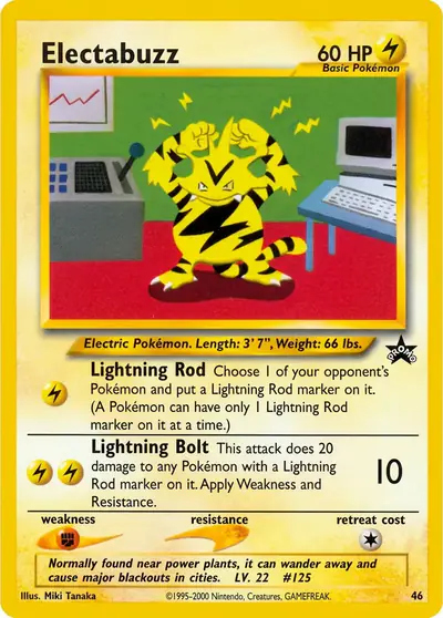 Carte Pokémon Electabuzz 46/53 — Wizards Black Star Promos