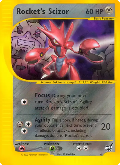Image de la carte Pokemon Rocket's Scizor 4/9