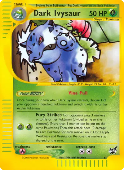 Image de la carte Pokemon Dark Ivysaur 6/9