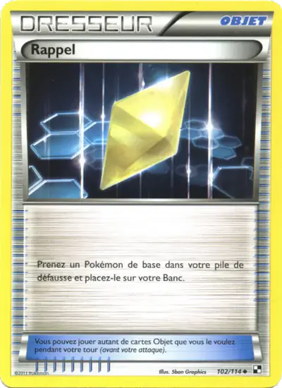 Image de la carte Pokemon Rappel 102/114