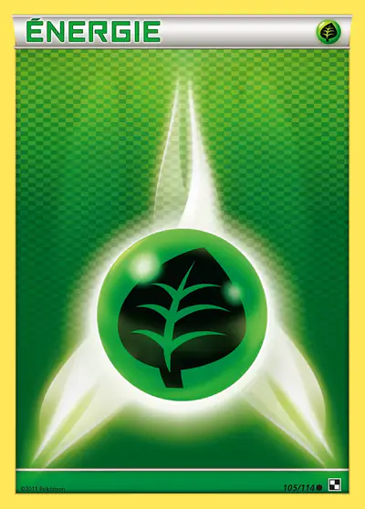 Carte Pokémon Énergie {G} de base 105/114 — Noir & Blanc
