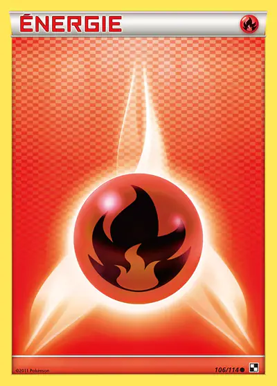 Carte Pokémon Énergie {R} de base 106/114 — Noir & Blanc